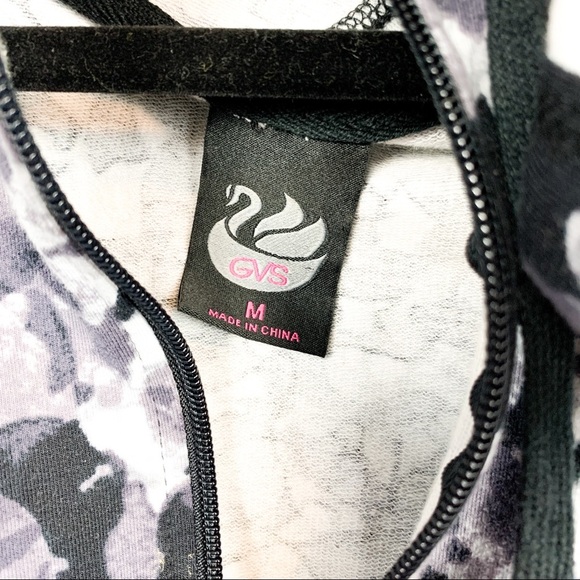 Grey & Black Camo Athletic Zip Up Hoodie - Picture 7 of 9